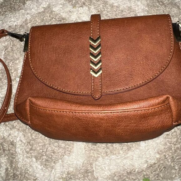 Antik Kraft Brown Leather Crossbody Bag - Picture 1 of 6